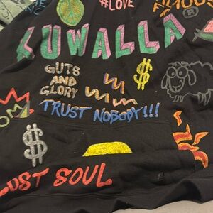 Hoodie with multiple sayings-2XT